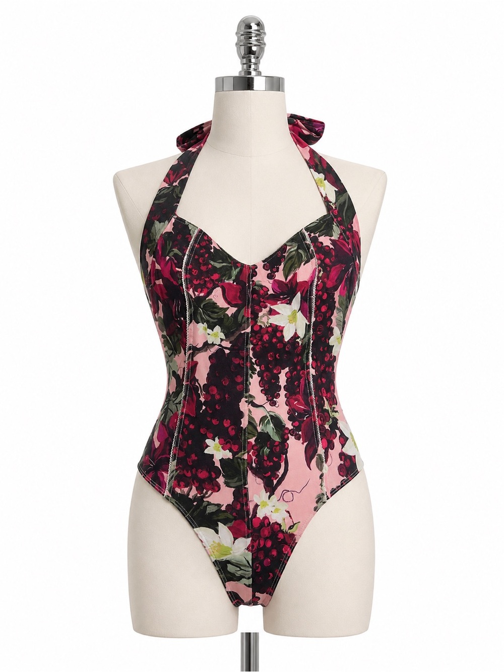 Zara Pink Floral Halter Bodysuit